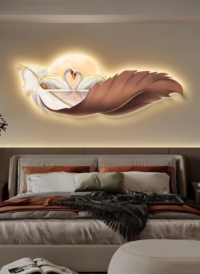 TEC Light لوحة فنية ديكورية إبداعية معلقة على الحائط بإضاءة LED ثلاثية مع ريموت للتحكم بالإضاءة لتزيين المنزل والمكتب بضمان خمس سنوات من تيك لايت للإضاءة الحديثة. - Image 1