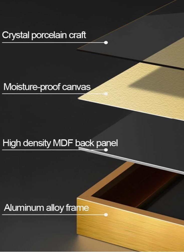 TEC Light لوحة فنية ديكورية إبداعية معلقة على الحائط بإضاءة LED ثلاثية مع ريموت للتحكم بالإضاءة لتزيين المنزل والمكتب بضمان خمس سنوات من تيك لايت للإضاءة الحديثة. - Image 2