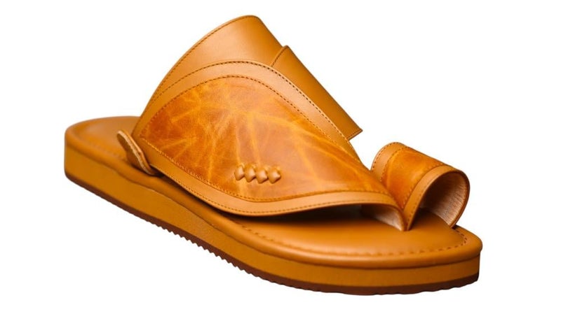 Italian Natural Leather Arabic Sandal For Men, Handmade Men's Traditional Sandals With Comfortable Sole, Genuine And Premium Quality Casual Arabic Sandals For Everyday Wear. - Image 2