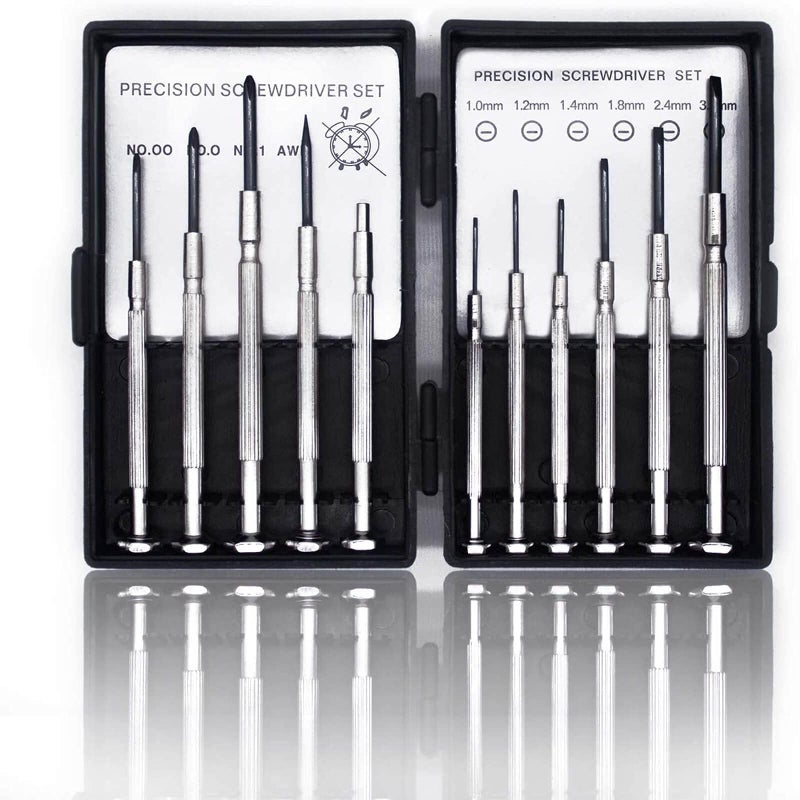 NSZETZ 11PCS Mini Precision Screwdriver Set Small Tools with 11 Size Flathead and Phillips Kit Professional Magnetic Repair Tool for Jewelry Ring Doorbell Watch iPhone Toys Computer Eyeglass