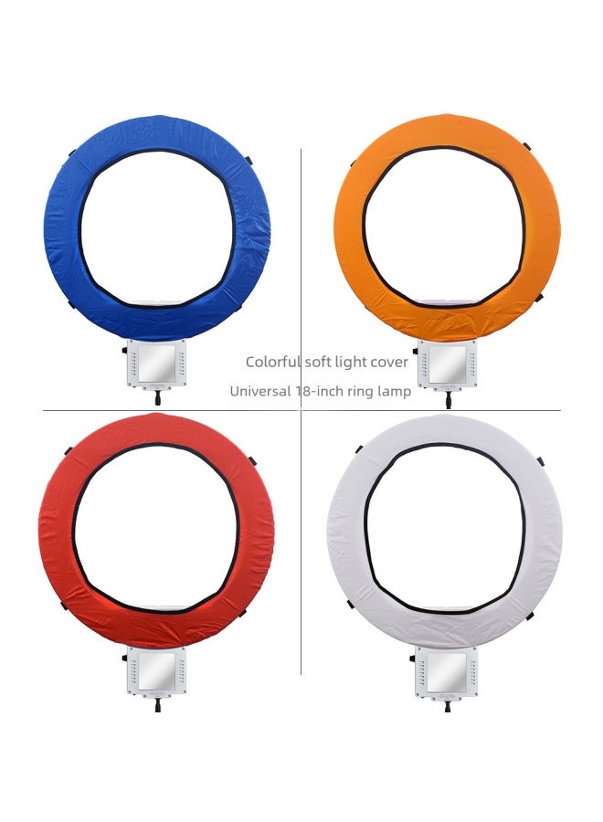 Color 18-inch Soft Light Cover Nylon Ring Light Cover Suitable For Nanguang Live Shooting Ring Light Cover-Light Source Color:18 Inch Cloth Cover Soft Mask-Red  - Image 4