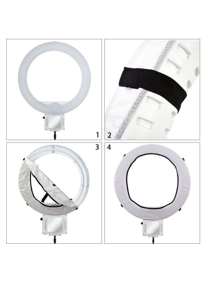 Color 18-inch Soft Light Cover Nylon Ring Light Cover Suitable For Nanguang Live Shooting Ring Light Cover-Light Source Color:18 Inch Cloth Cover Soft Mask-Red  - Image 5
