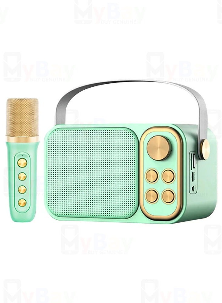 SU.YOSD Wireless Karaoke Speaker With Microphone YS-103 Green - Image 1