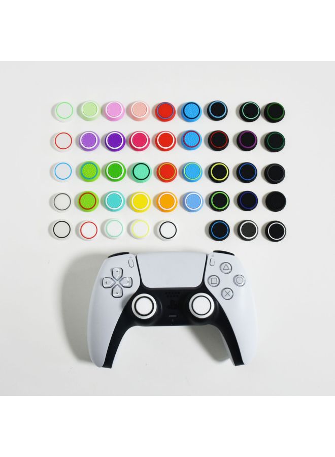 Loquat Ps4 Rocker Cap PS3 PS5 XBOXONE 360 Luminous Cap Luminous Mushroom Head Two-color Handle Silicone-Product Color:PS-red Background And Yellow Circle - Image 2