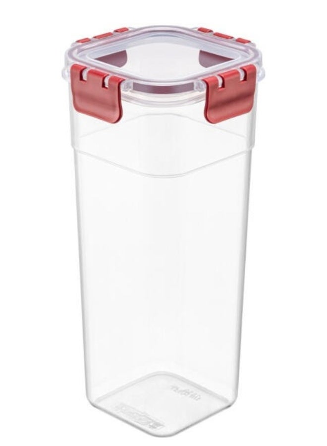 هابي هوم علبة تخزين طعام بسعة 1850 مل – غطاء محكم بـ 4 كلبسات ضد التسرب – مناسبة للثلاجة، الميكروويف، الفريزر، حفظ الوجبات، السلطات، البقوليات، التسالي والتنظيم المنزلي – خامة بلاستيك آمنة وسهلة التنظيف - Image 2