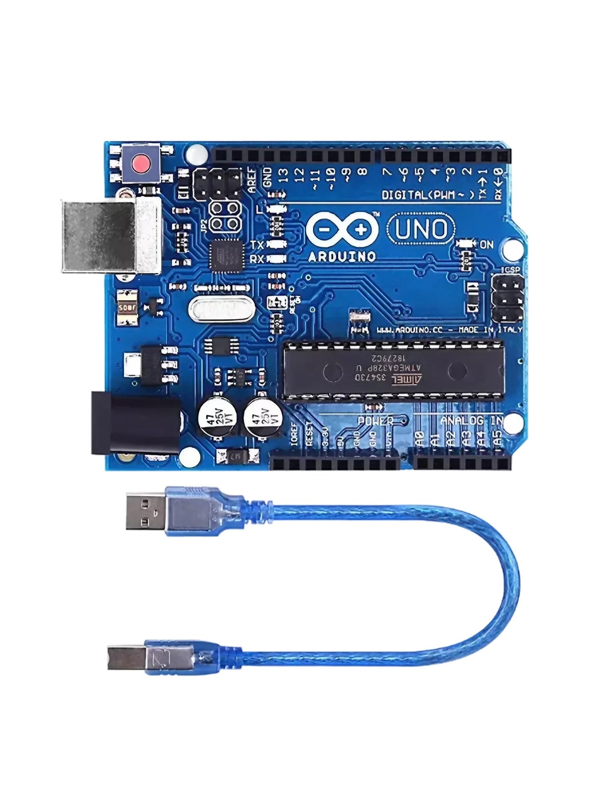 Arduino Uno R3 Development Board with USB Cable – Microcontroller Board ...
