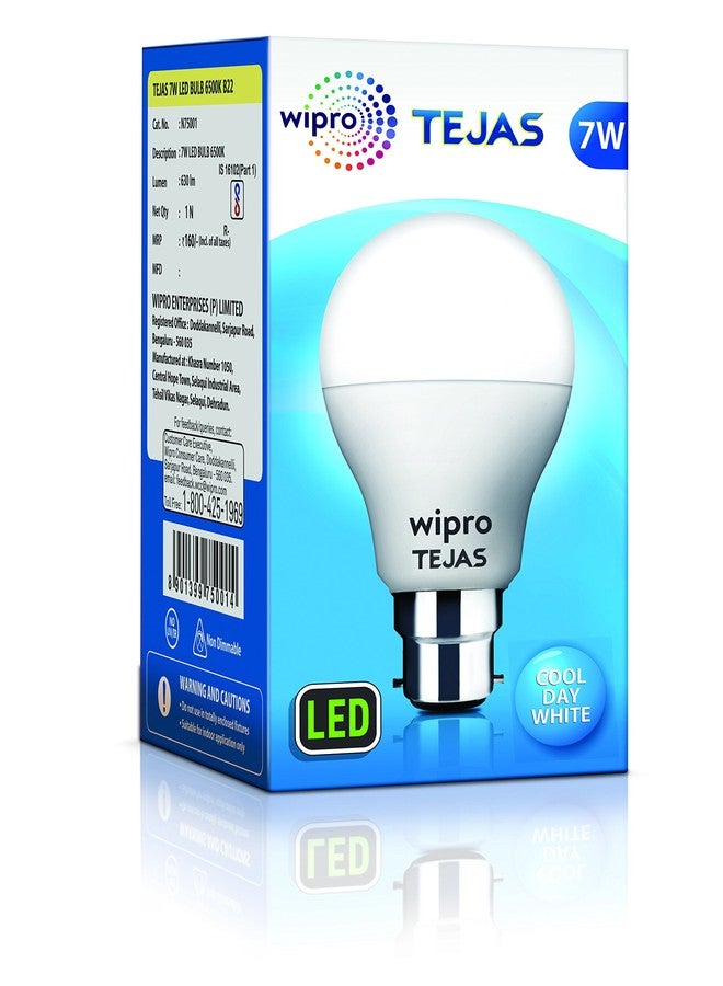 ويبرو مصباح نهاري بارد من نوع ويبرو 7 واط B22 LED، عبوة من قطعتين، (تيجاس) - Image 2
