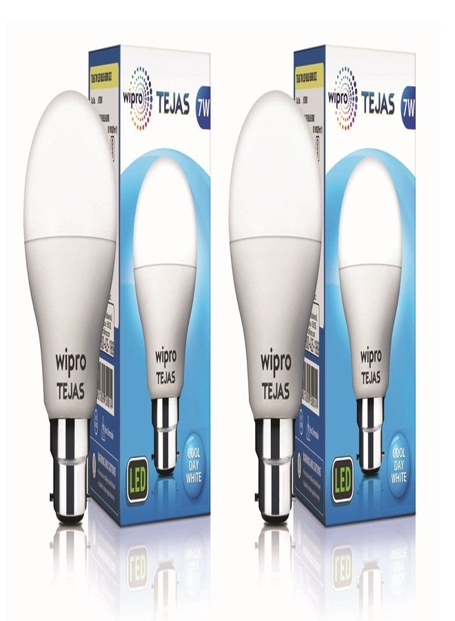ويبرو مصباح نهاري بارد من نوع ويبرو 7 واط B22 LED، عبوة من قطعتين، (تيجاس) - Image 1