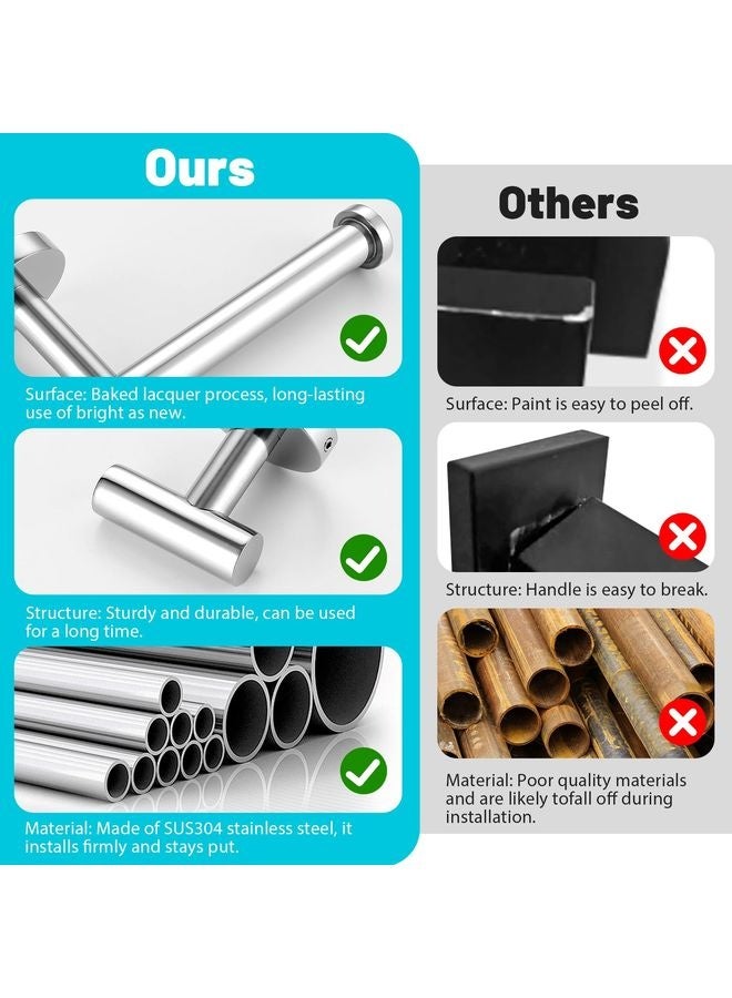 هومستر لوحة المناشف مجموعة الأجهزة، 10 قطع قطع المناشف حمالات المناشف للحمام مجموعة بما في ذلك شريط المناشف، حامل ورق المرحاض، حلقة المناشف و المنشفة جدار خطاف جبل ملحقات المرحاض - Image 2