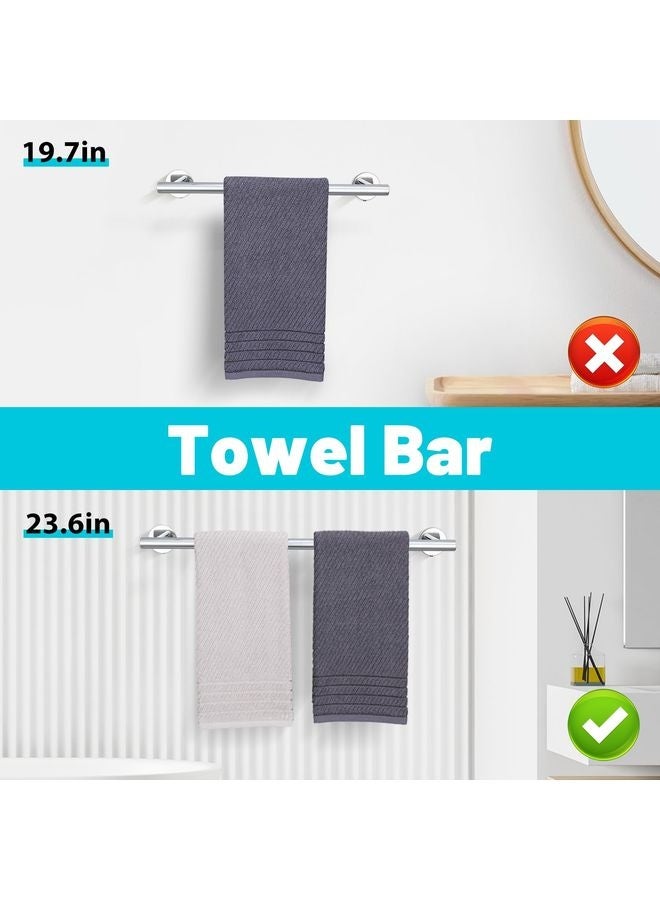 هومستر لوحة المناشف مجموعة الأجهزة، 10 قطع قطع المناشف حمالات المناشف للحمام مجموعة بما في ذلك شريط المناشف، حامل ورق المرحاض، حلقة المناشف و المنشفة جدار خطاف جبل ملحقات المرحاض - Image 3