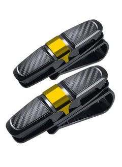 Oasisgalore 2 Pack Glasses Holders for Car Sun Visor, Sunglasses Eyeglasses Mount with Ticket Card Clip  - Image 1