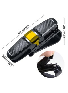 Oasisgalore 2 Pack Glasses Holders for Car Sun Visor, Sunglasses Eyeglasses Mount with Ticket Card Clip  - Image 2