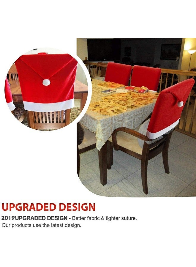 BRIDA® Stretchable Floral Printed Dining Christmas Chair Covers Elastic Chair Seat Case Protector, Slipcover Santa Hat Chair Covers (4) - Image 5