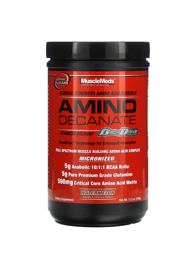 MUSCLEMEDS MuscleMeds, Amino Decanate, Watermelon, 13.3 oz (378 g)  - Image 1