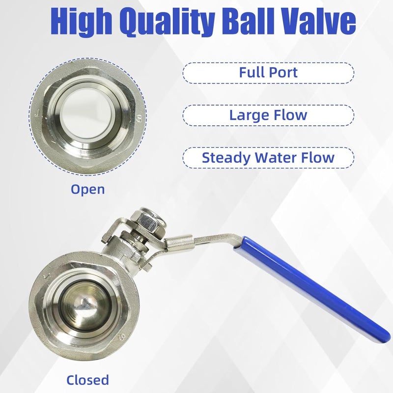 3 4 Inch Stainless Steel Ball Valve Female Thread Quick Connector Water Pipe Fitting - Image 4