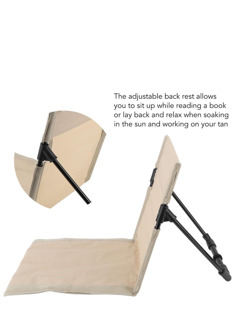 TRASSLE Beach Mat Lounge Chair, Ultra-Light Camping Folding Chair with Backrest,Outdoors Relaxing Chair with Carry Bag for Camping Beach Road Trips  - Image 2