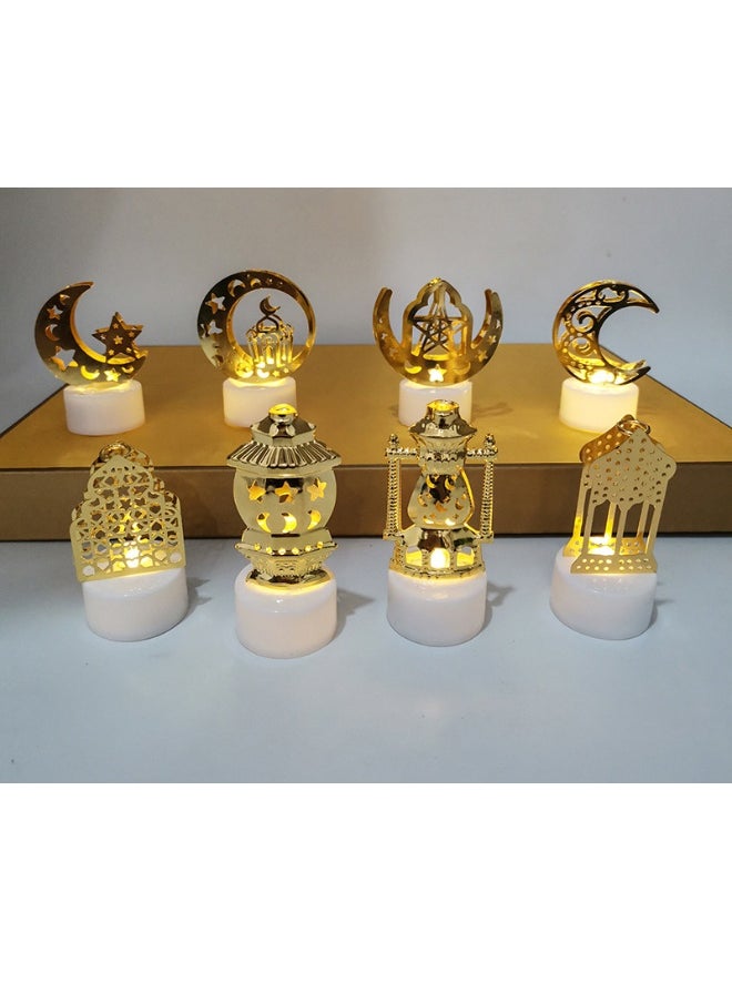 Laravel Two Packs - Ramadan Decorations Moon Table Lamp, Ramadan Decoration for Home Moon LED Desk Lamp, Ramadan Lights for Bedroom, Crescent Moon Night Lamp, Battery Operated Table Lamp for Home Decor - Crescent Moon and Eid Mubarak  - Image 3