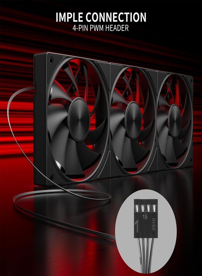 upHere 360mm All-in-One Computer Case Fan with PWM 4-Pin Interface High Performance Cooling Low Noise for Enhanced PC Cooling U3K3 - Image 2
