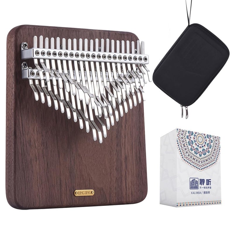 LingTing Kalimba 42 keys Solid Walnut Wood Thumb Piano Chromatic Mbira Finger Piano Gift for Kids Adult Beginners ProfessionalLTK42WMoon Whisperer