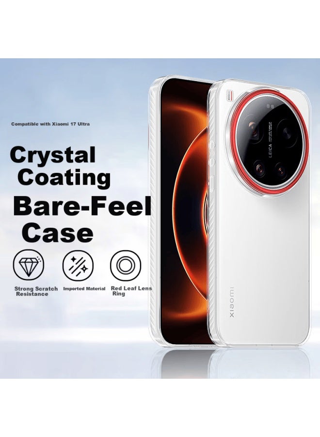 Purecolor حافظة شفافة مقاومة للصدمات فائقة النحافة بتغطية كاملة من Purecolor لهاتف Xiaomi 17 Ultra مع حماية للعدسة، أحادية اللون - Image 1