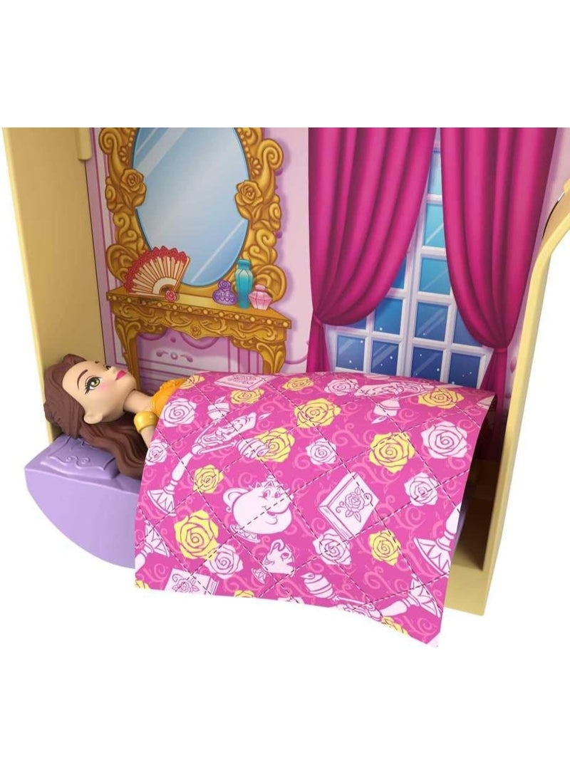 Mattel Games Mattel Disney Princess Toys, Storytime Stackers Belle's Castle, Stackable Doll House with Small Doll & 9 Pieces, Inspired by The Disney Movie - Image 4