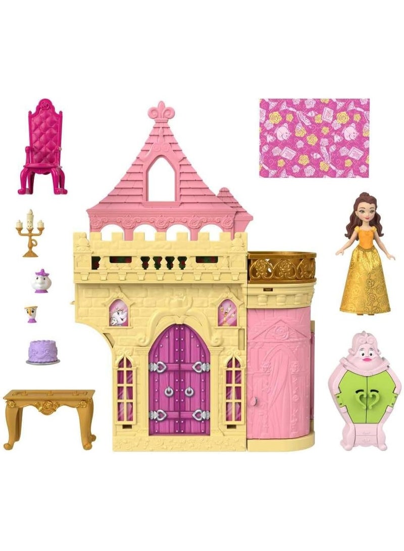 Mattel Games Mattel Disney Princess Toys, Storytime Stackers Belle's Castle, Stackable Doll House with Small Doll & 9 Pieces, Inspired by The Disney Movie - Image 2