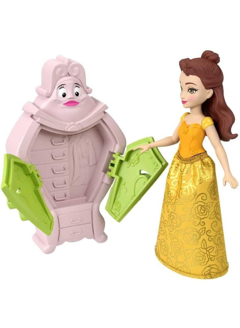 Mattel Games Mattel Disney Princess Toys, Storytime Stackers Belle's Castle, Stackable Doll House with Small Doll & 9 Pieces, Inspired by The Disney Movie - Image 3