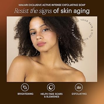 Makari Exclusive 7oz Skin Lightening Exfoliating Bar Soap with Organiclarine Advanced Active Whitening Treatment for Dark Spots Acne Scars Sun Patches Stretch Marks Hyperpigmentation - Image 3