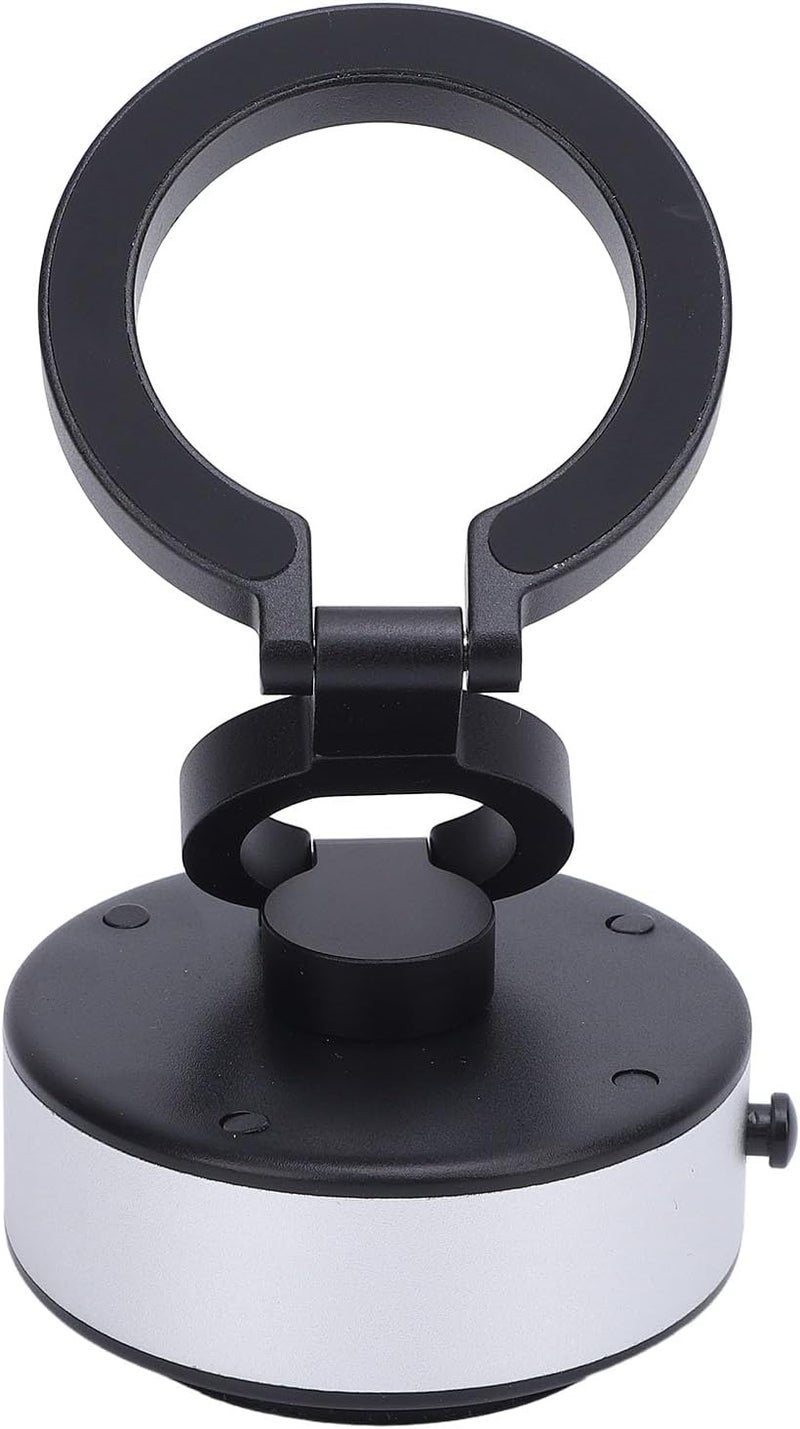 ANGGREK Electric Magnetic Car Phone Mount, Adjustable Height Car Magnet Phone Holder for Desk (Silver) - Image 1