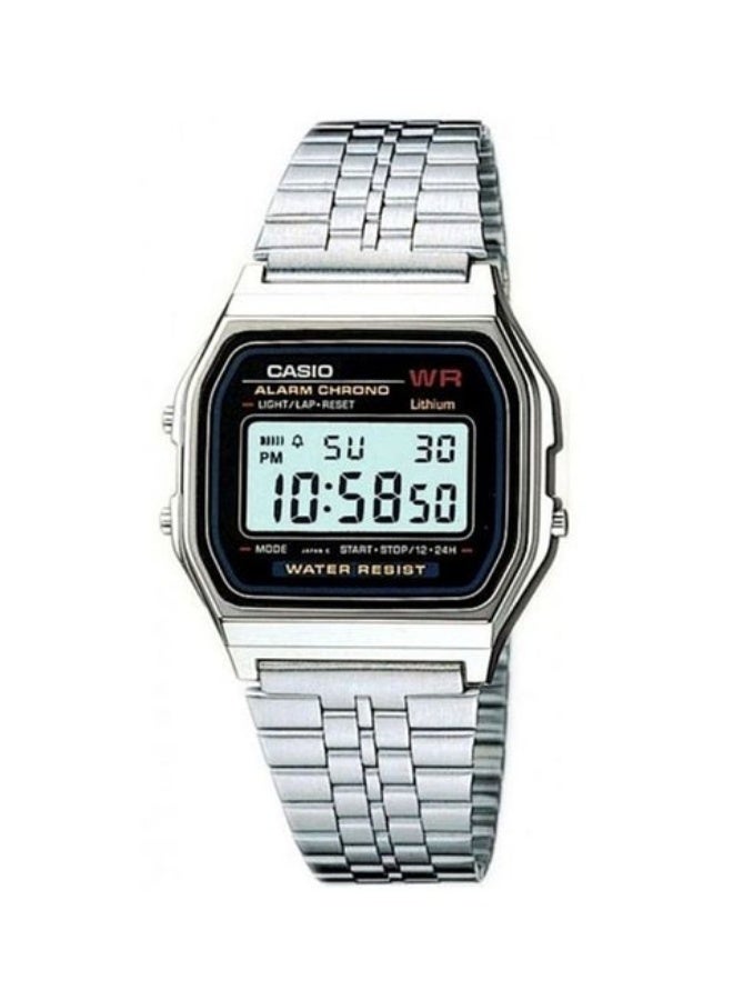CASIO Digital wristwatch with a stainless steel strap model A159W-N1DF - Size 33 mm - Silver color - Image 5
