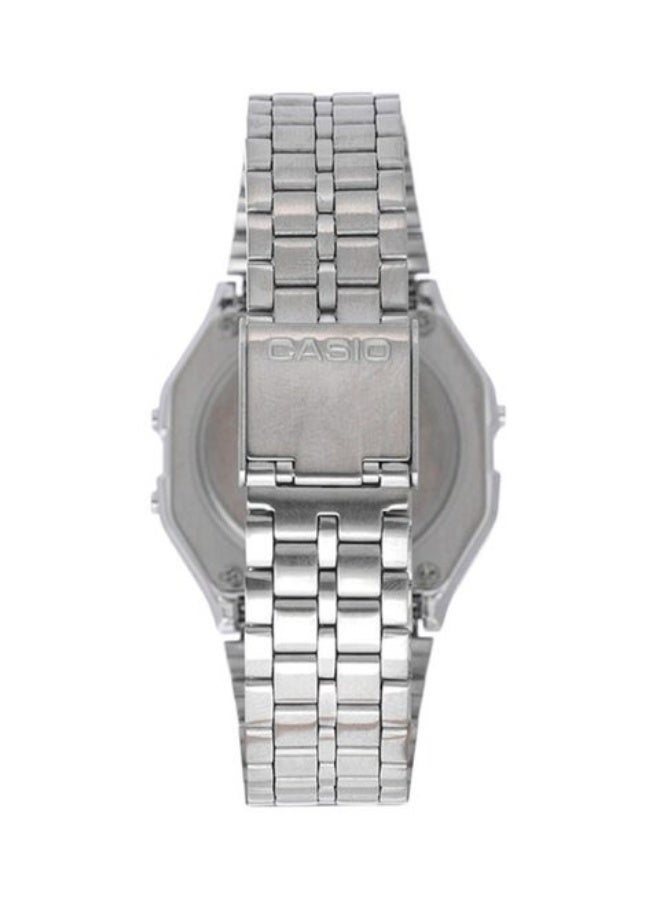 CASIO Digital wristwatch with a stainless steel strap model A159W-N1DF - Size 33 mm - Silver color - Image 4
