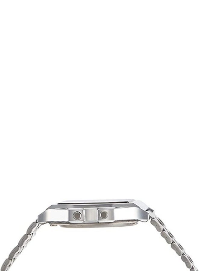 CASIO Digital wristwatch with a stainless steel strap model A159W-N1DF - Size 33 mm - Silver color - Image 3