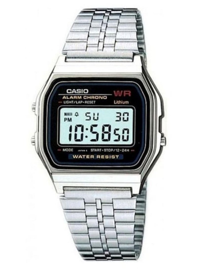 CASIO Digital wristwatch with a stainless steel strap model A159W-N1DF - Size 33 mm - Silver color - Image 1