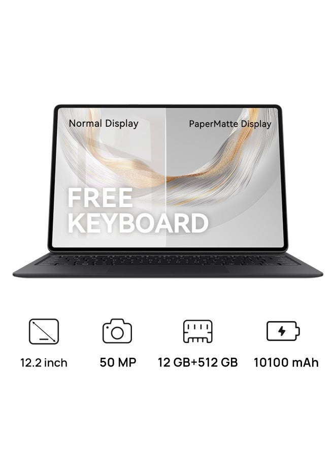 HUAWEI MatePad Pro 12.2-Inch 2025 PaperMatte Edition Tablet Black 12GB RAM+ 512GB WiFi With Free Inbox Black Keyboard - Middle East Version - Image 1