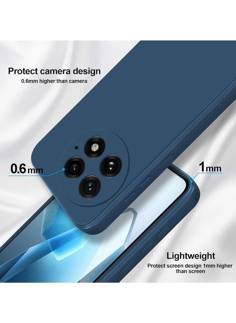 Generic Case Compatible with Oneplus 13 Silky-Soft Touch Full-Body Protective Phone Silicone Case Shockproof Cover with Microfiber Lining Case For Oneplus 13 5G 2024 Blue  - Image 2