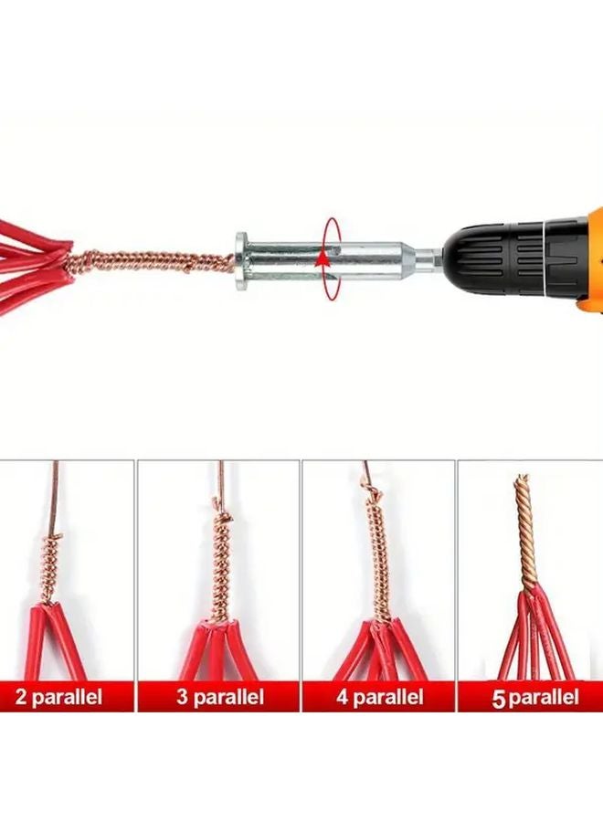 أداة لف الأسلاك التلقائية 4 مربع تجريد مضاعفة 2 4 فاصل فولاذي مثقوب - Image 5