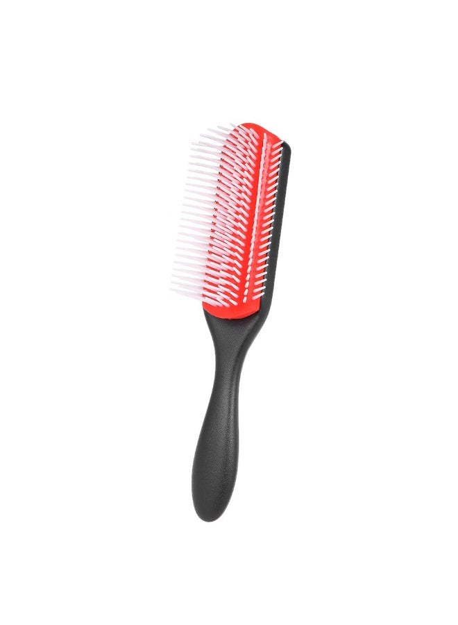 Red Blossom Hair Scalp Massage Brush – Anti-Static Comb with Soft Handle | Gentle Hairbrush for Girls & Women | Hair Care & Beauty Tool  - Image 1