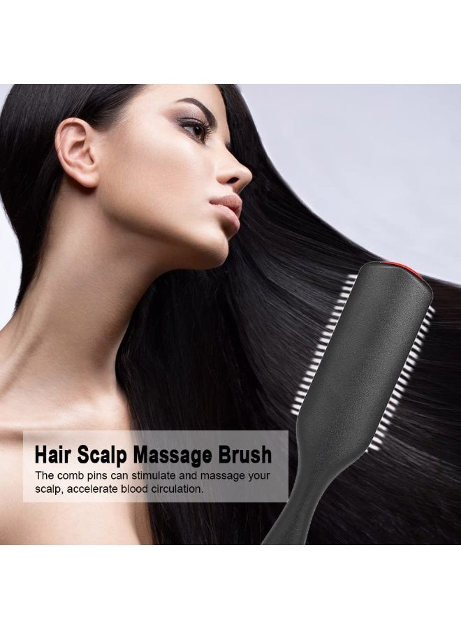 Red Blossom Hair Scalp Massage Brush – Anti-Static Comb with Soft Handle | Gentle Hairbrush for Girls & Women | Hair Care & Beauty Tool  - Image 4