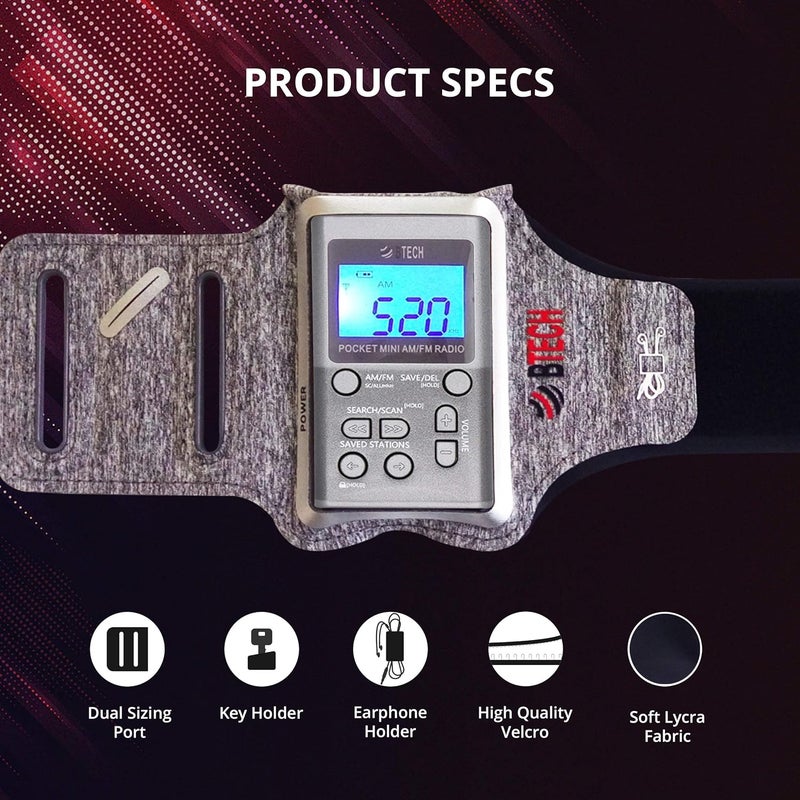 BTECH MPR-AB Armband Radio Holster Designed for The MPR-AF1 AM FM Pocket Radio - Image 2