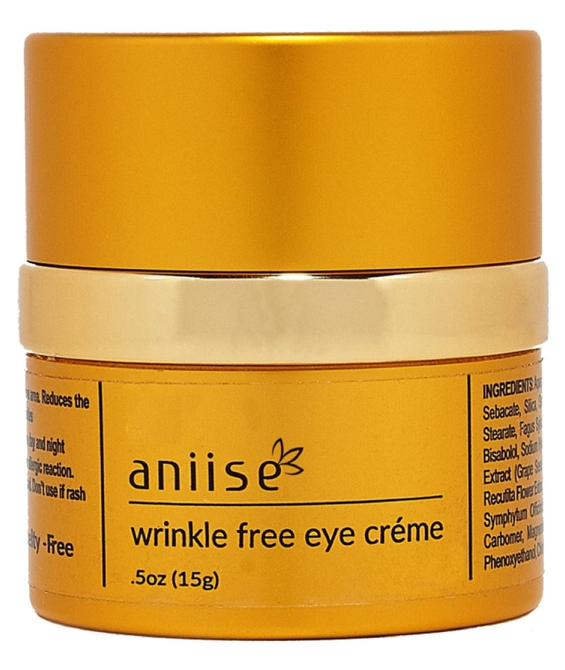 Aniise Wrinkle-Free Eye Cream â€“ Hydrating Under-Eye Cream with Sodium Hyaluronate, European Beech & Pomegranate Extract â€“ Reduces Dark Circles, Fine Lines & Puffiness â€“ 0.5 fl oz (15 mL) - Image 1