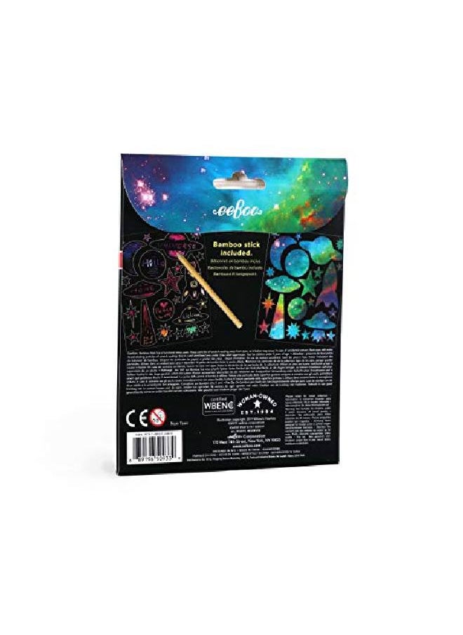 eeboo Galactic Space Scratch Stickers/ Space Adventure Multi 1 Ea Satsp  - Image 4