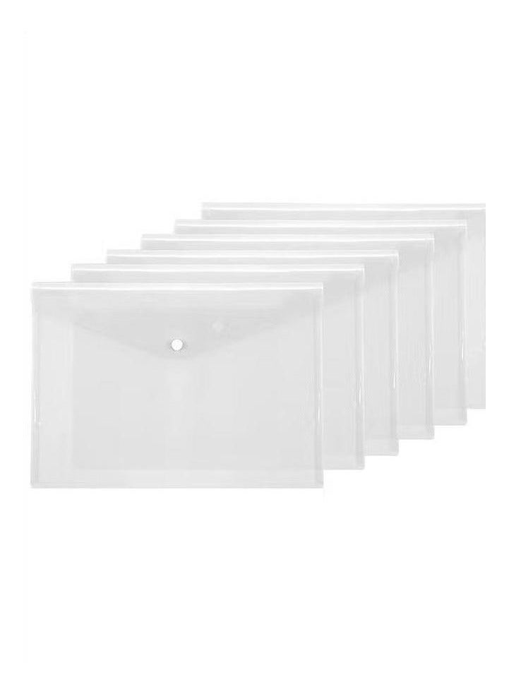 البلاستيك البولي إيثيلين المظروف 10 حزمة واضحة A4 المجلدات مقاومة للماء أكياس وثيقة شفافة ملف منظم أكياس للوثائق أدوات القرطاسية تنظيم المدرسة والمكتب الإمدادات - Image 1