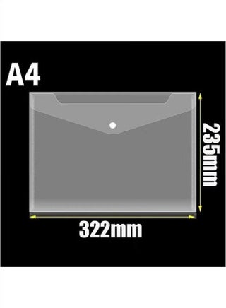Plastic Polyethylene Envelopes 10 Pack Clear A4 Folders Waterproof Transparent Document Bags File Organizer Bags for Documents Stationery Tools Organizing School and Office Supplies - view 4