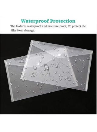 Plastic Polyethylene Envelopes 10 Pack Clear A4 Folders Waterproof Transparent Document Bags File Organizer Bags for Documents Stationery Tools Organizing School and Office Supplies - view 5