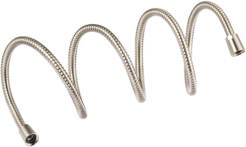 JAKARDA 60-inch Extra Long Brushed Nickel Shower Hose Replacement, 304 Stainless Steel Made Long Hand Held Shower Hose With Brass Fitting (60-inch, Brushed Nickel Finish) - Image 2