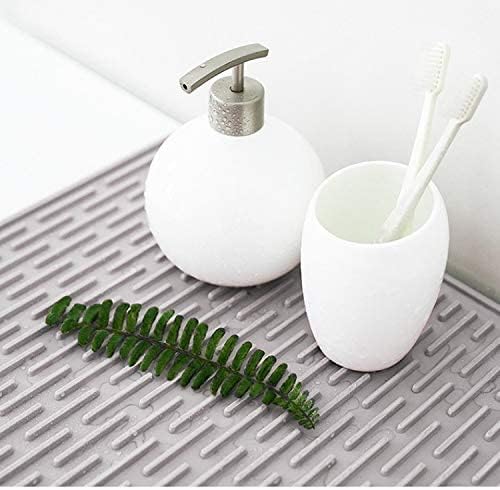 NILKANTH® - Good Grips Large Silicone Drying Mat, Kitchen Mat 15.8" x 12.2" (Color-Grey) - Image 4
