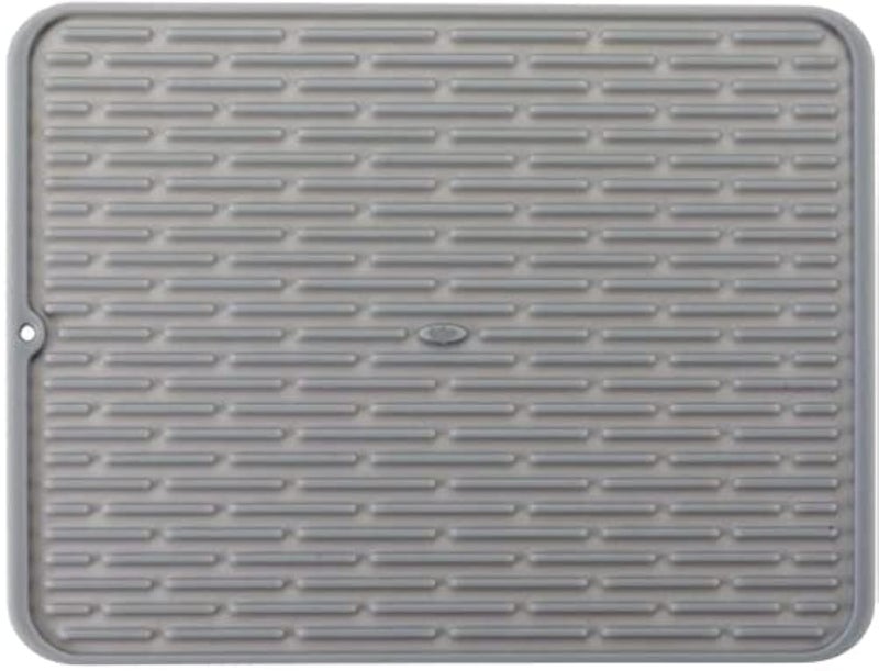NILKANTH® - Good Grips Large Silicone Drying Mat, Kitchen Mat 15.8" x 12.2" (Color-Grey) - Image 1