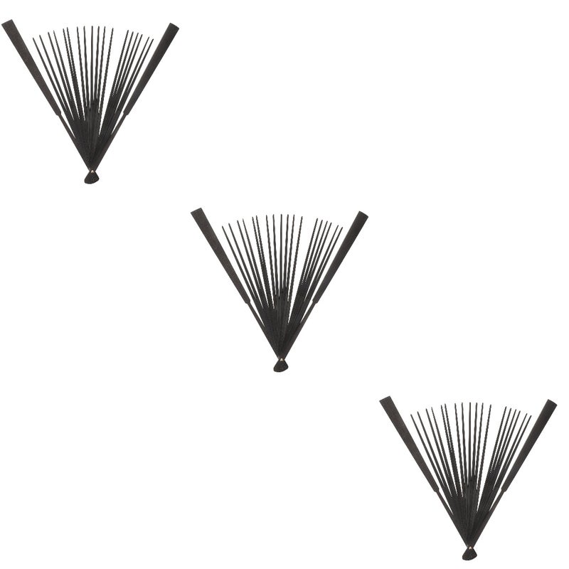 3pcs Blank Fan Frame Folding Fan Making Material Sturdy Folding Fan Frame for DIY Blank Fan - Image 1