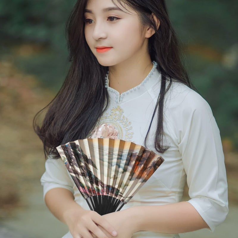 3pcs Blank Fan Frame Folding Fan Making Material Sturdy Folding Fan Frame for DIY Blank Fan - Image 2