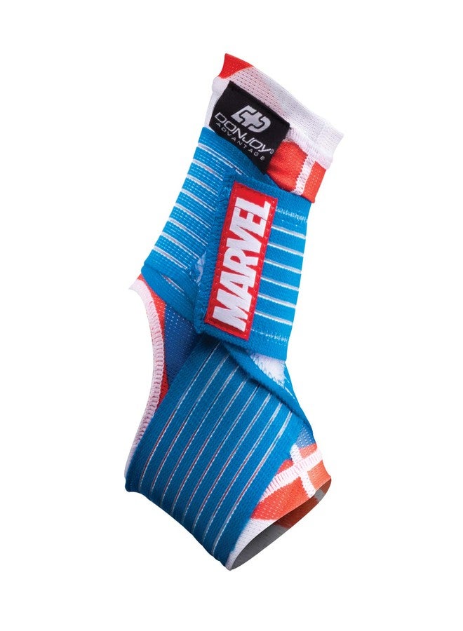 DonJoy® Advantage Kids Figure-8 Ankle Support Featuring Marvel Compression Brace for Ankle Injuries, Stability, Youth, Children, Running, Sports, Basketball, Soccer, Tennis - Captain America XX-Small - Image 2